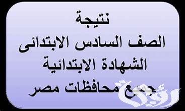 موعد ظهور نتيجة الشهادة الابتدائية 2024 موعد ظهور نتيجة الشهادة الابتدائية 2024